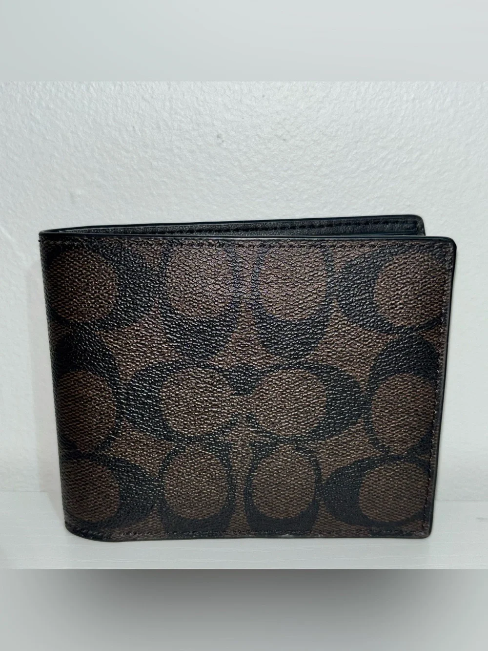 Coach Signature Brown Long Bifold Wallet